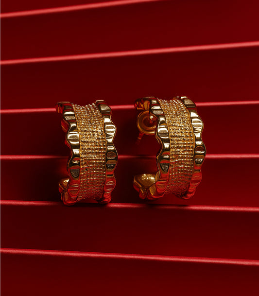 Golden mosaic hoops